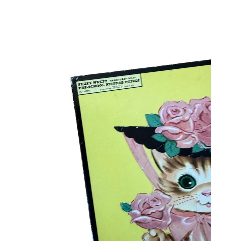 Vintage lot‎ of frame-tray puzzles Disney and cat
